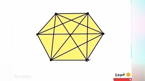 کشیدن فطر در یک شش ضلعی