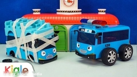 اسباب بازی کودکانه - اتوبوس بچه شکست! ماشین آتش نشانی نجات اسباب بازی تایو