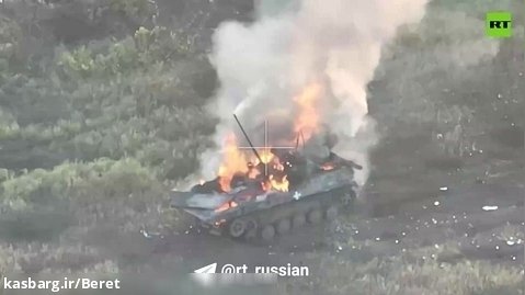 تصاویری از هدف قرار گرفتن نیروهای اوکراینی توسط ارتش روسیه