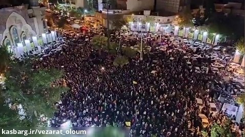 تجمع دانشجویان و مردم در اعتراض به حمله صهیونیست ها به بیمارستانی در غزه