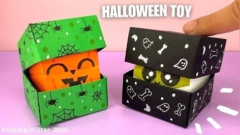 اسباب بازی کدو تنبل اوریگامی هالووین ، طرز تهیه کدو تنبل کاغذی