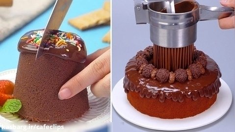 طرز تهیه کیک و شیرینی خانگی - ایده های کیک شکلاتی - کیک آرایی جدید