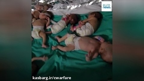 نوزادان غزه در بیمارستان