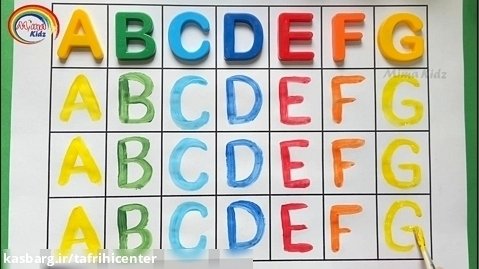 آموزش الفبای Abcd با حروف سه بعدی برای کودکان و کودکان نوپا