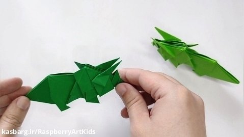 آموزش ساخت اوریگامی دایناسور - dinosaur origami