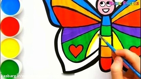 اموزش نقاشی ساده برای کودکان | اموزش نقاشی برای کودکان | اموزش پروانه