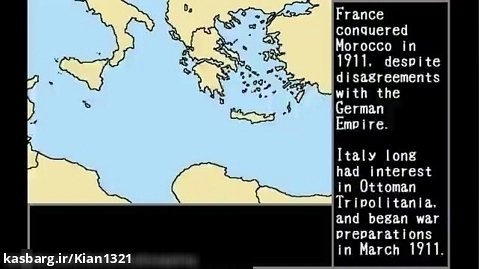 نقشه جنگ عثمانی و ایتالیا