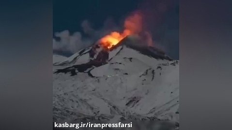 فوران آتشفشان کوه اِتنا در ایتالیا