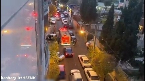 گیر کردن خودروهای آتش نشان در ترافیک های تهران!
