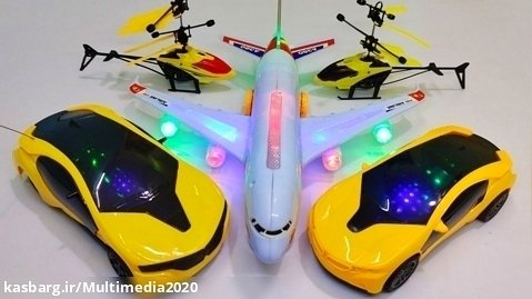 ماشین بازی کودکانه || ماشین کنترلی زرد || هلیکوپتر کنترلی || هواپیما