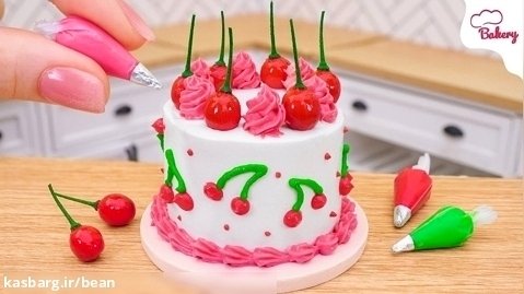 کیک مینیاتوری _ کیک مینیاتوری خوشمزه _ آموزش تزئین کیک آسان