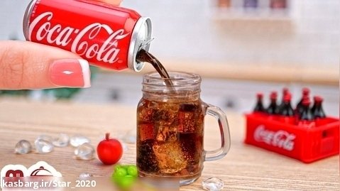 طرز تهیه کوکاکولا اورجینال مینیاتوری - ایده آشپزی مینیاتوری