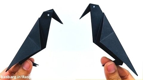 آموزش ساخت اوریگامی کلاغ - Origami crow