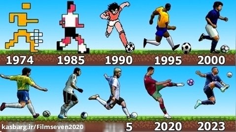 تکامل بازی های ویدئویی فوتبال از سال 1974 تا 2023
