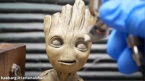 تایم لپس ساختن هنرمندانه Groot Sculpture