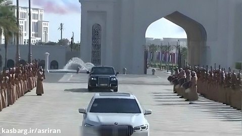 مراسم استقبال از پوتین در سفر به امارات