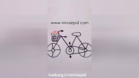 نقاشی دوچرخه ساده