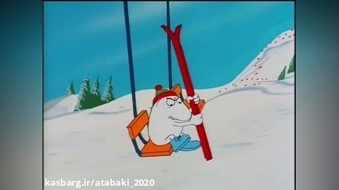 انیمیشن پلنگ صورتی این قسمت اسکی روی برف