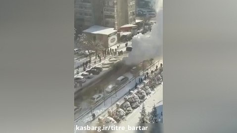 فیلم/ وقوع انفجار مقابل سفارت ترکیه در قرقیزستان