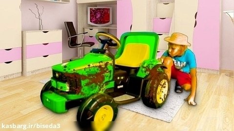 برنامه کودک ساشا // سوارکاری و یدک کشیدن ماشین ها از گودال // سرگرمی تفریحی کودک
