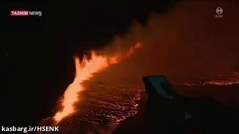 فوران آتشفشان در جنوب غربی ایسلند