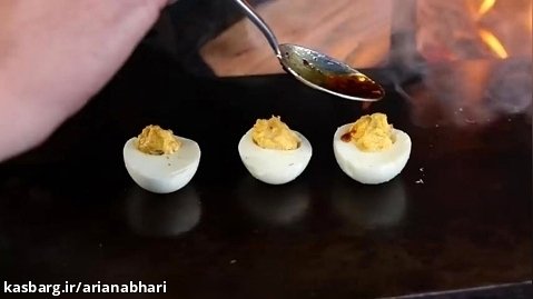 لذت آشپزی | طرز تهیه خوراک تخم مرغی بسیار ساده با باربیکیو