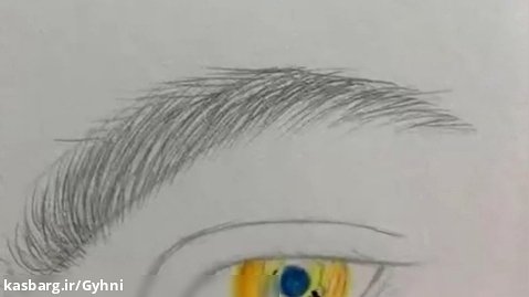 نقاشی چشم/الهام از شب پرستاره (ونگوگ)