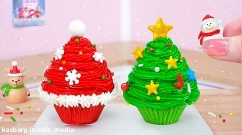 Christmas Cupcakes    So Yummy Miniature Buttercream Cake Recipe For Christm