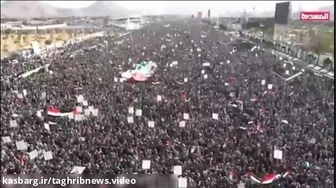 راهپیمایی باشکوه مردم صنعا در حمایت از فلسطین