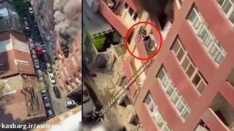 لحظه تکان دهنده سقوط مرد جوان از طبقه ۲۴ برج در مسکو