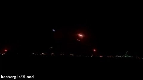 مشعل های میادین نفتی خوزستان در شب