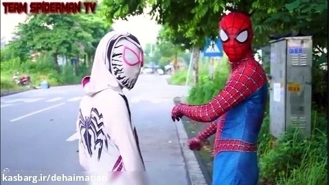 مردعنکبوتی در دنیای واقعی دزدیدن زن عنکبوتی سفید برنامه کودک اسپایدرمن