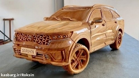 منبت کاری روی چوب :: آموزش ساخت ماشین کیا سورنتو با چوب :: هنر نجاری